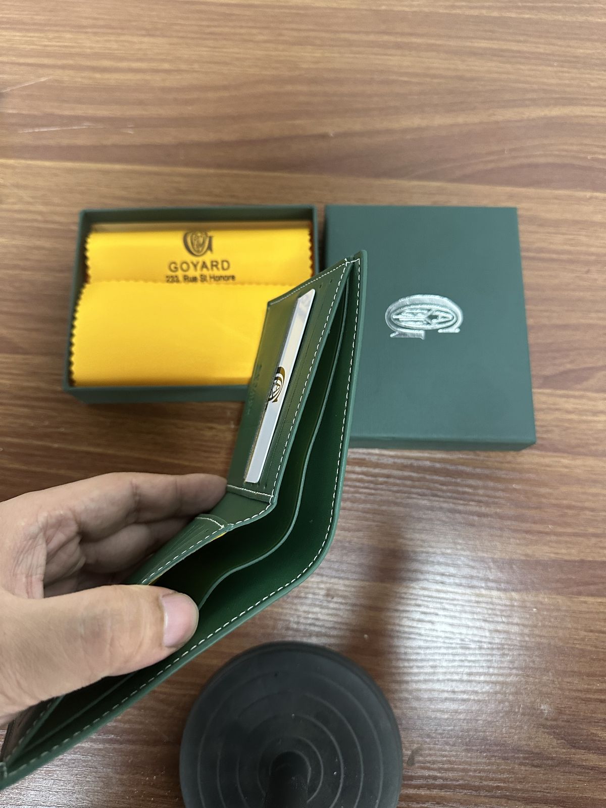 Green Monogram Bifold Wallet K10 product view 4