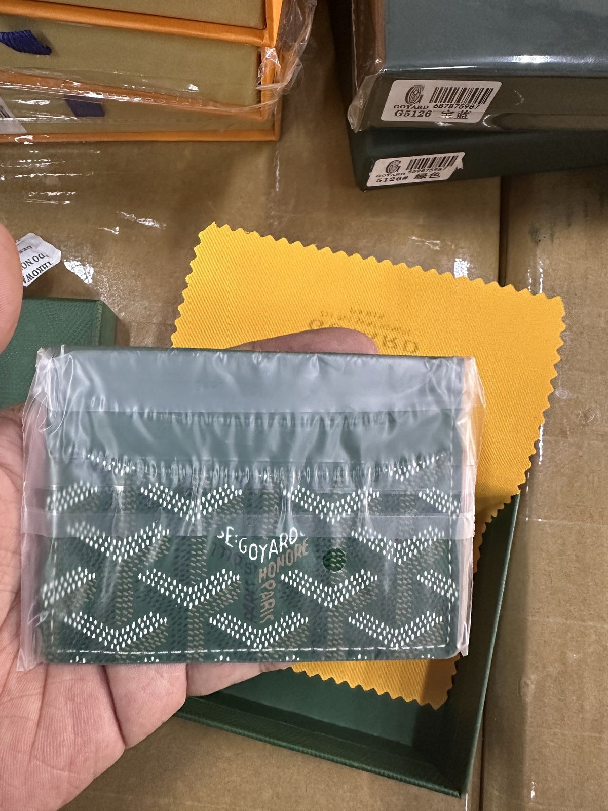 Green Monogram Card Holder K12 product view 1