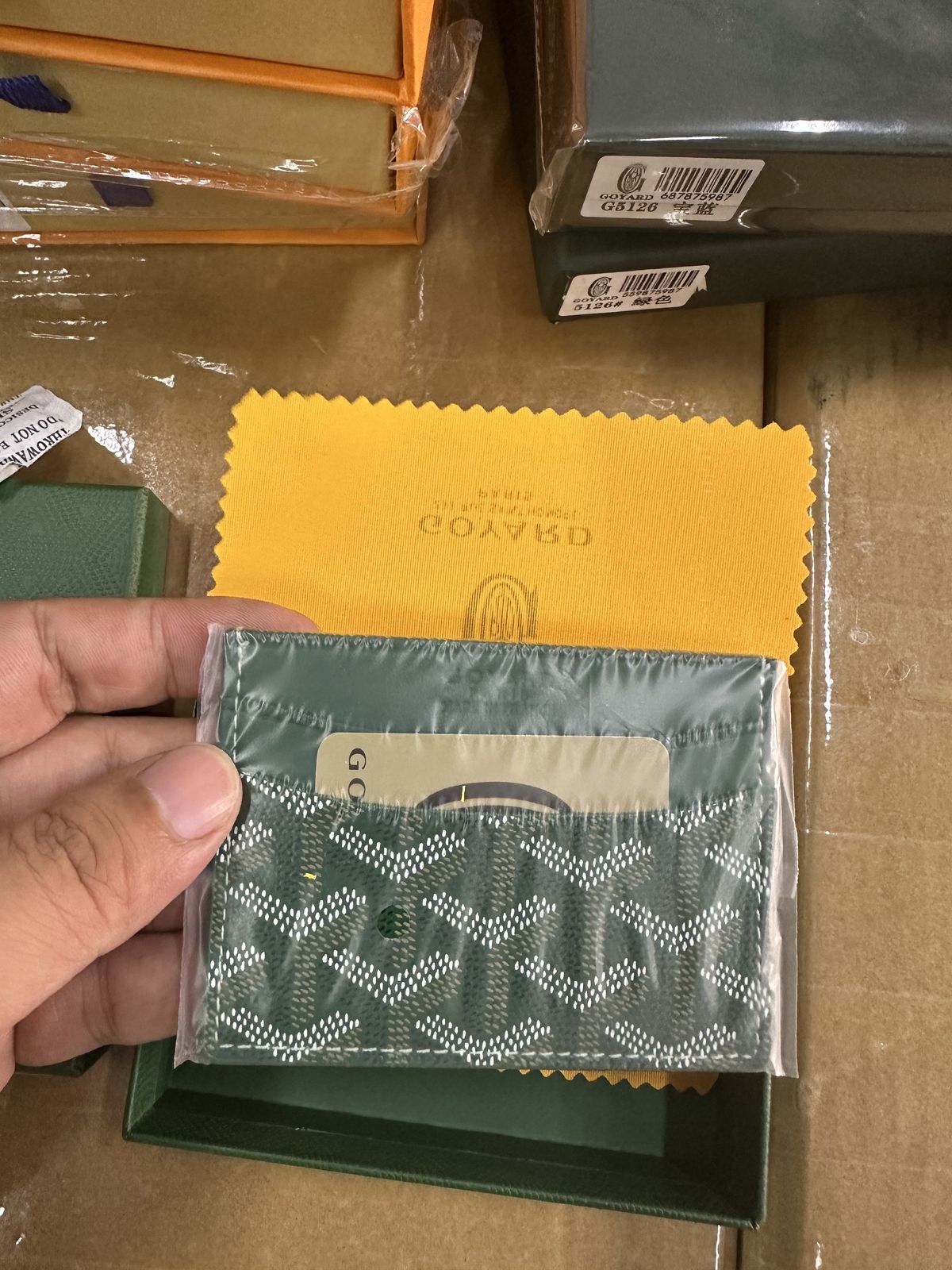Green Monogram Card Holder K12 product view 2