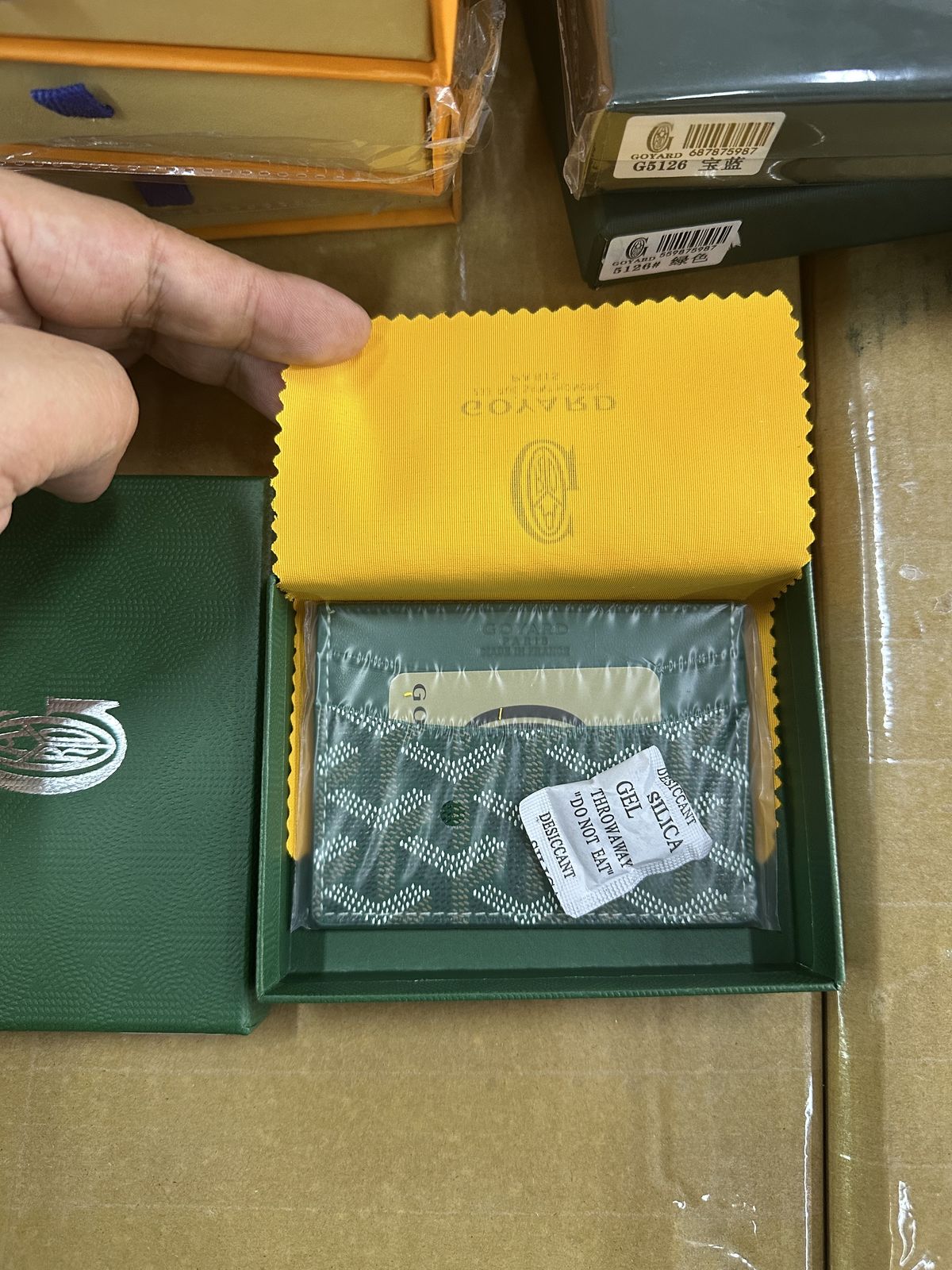Green Monogram Card Holder K12 product view 3