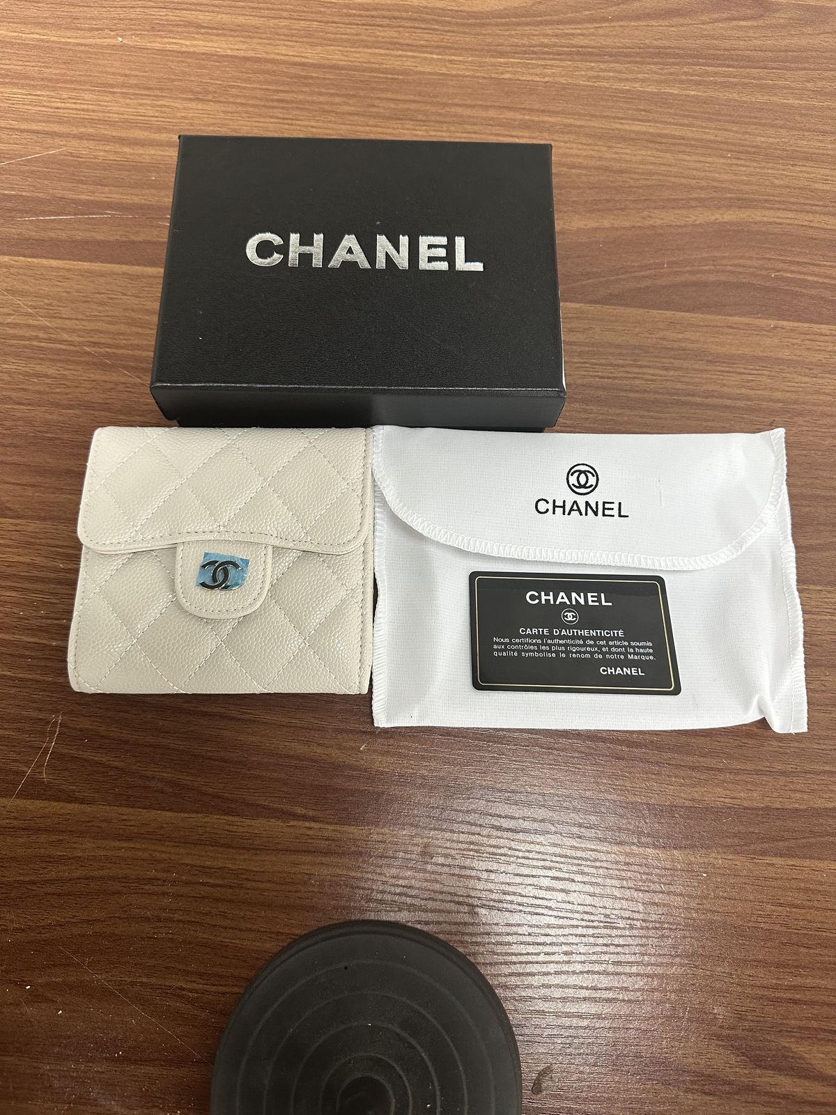 Ivory Quilted Compact Wallet K07 product view 1