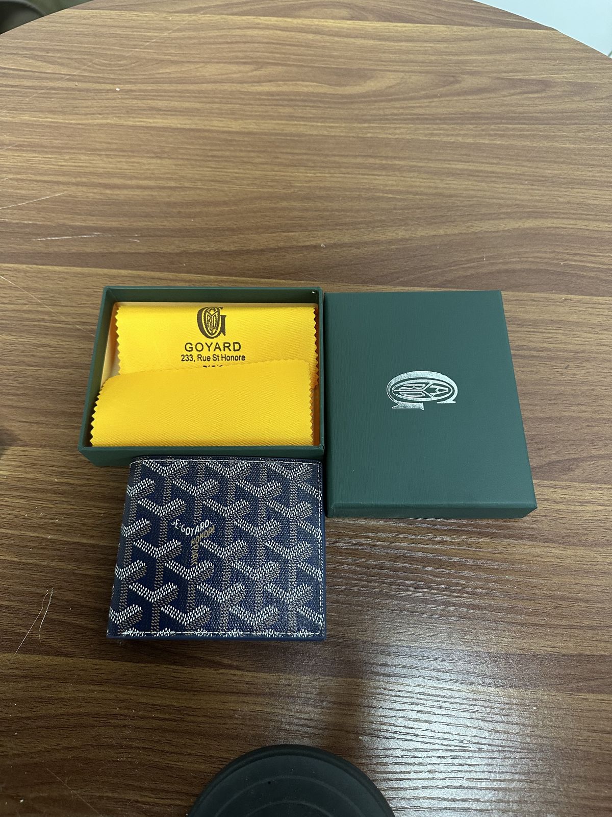 Navy Monogram Bifold Wallet K11 product view 1