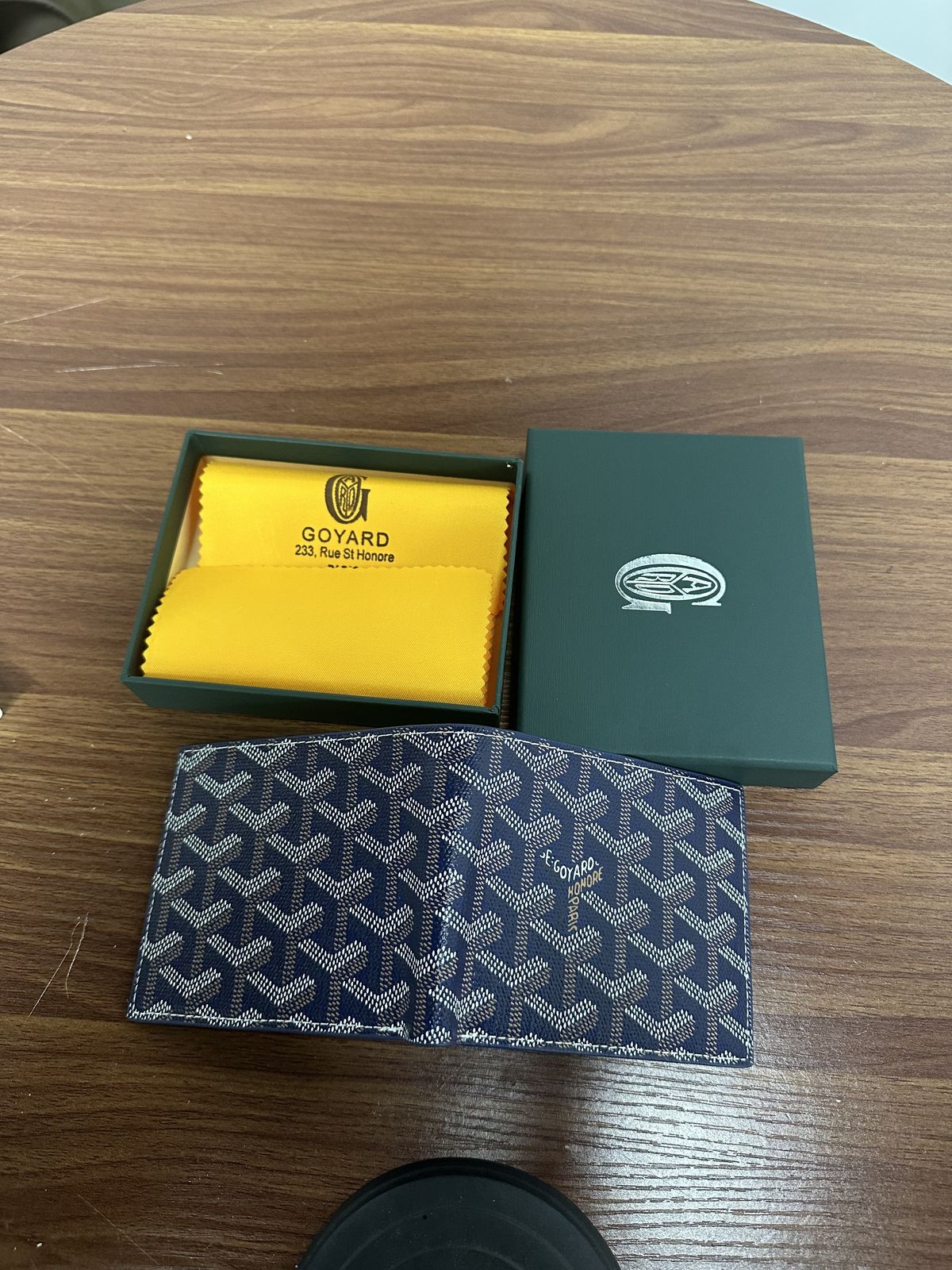 Navy Monogram Bifold Wallet K11 product view 3