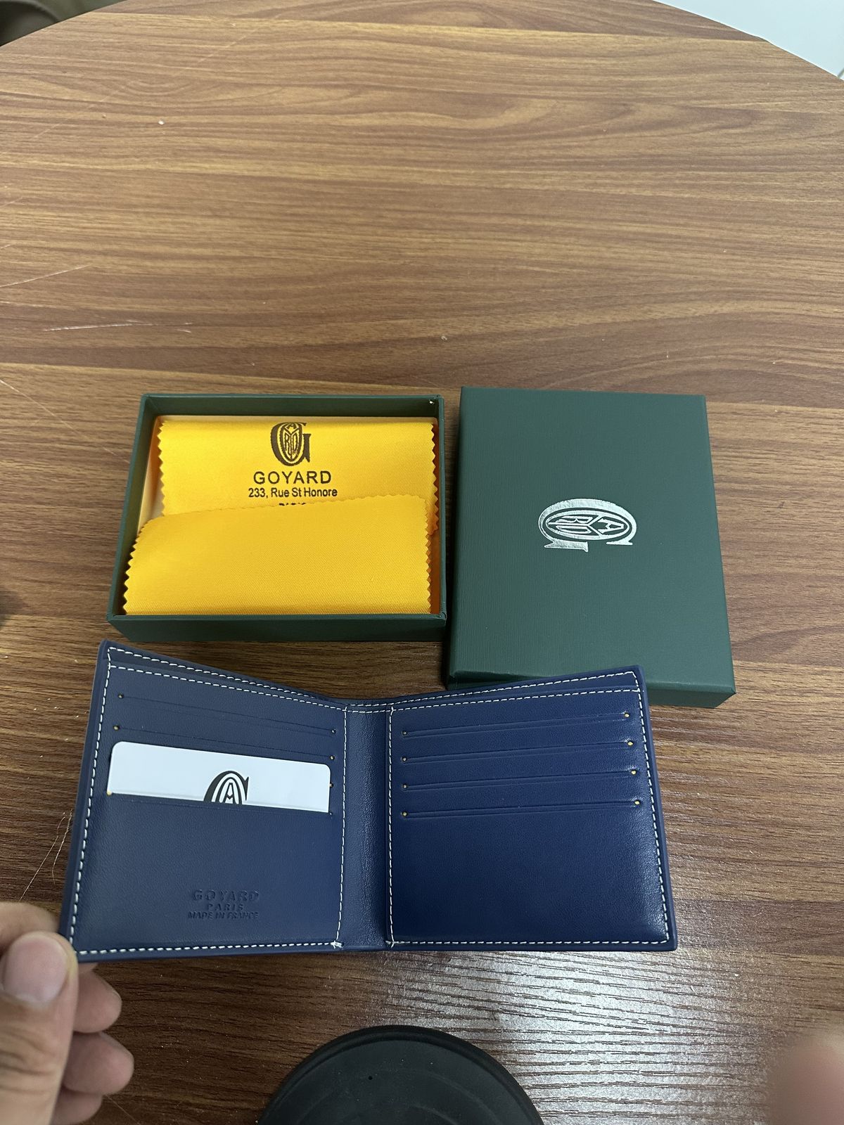 Navy Monogram Bifold Wallet K11 product view 4